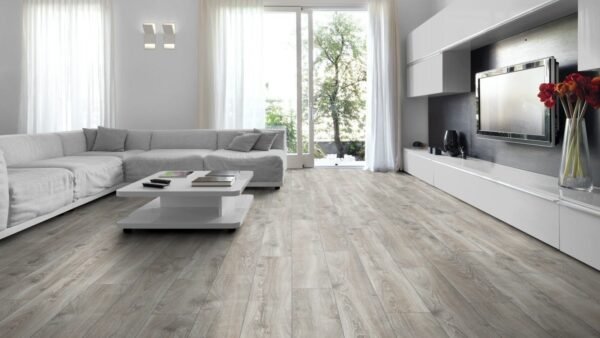 PARQUET 12MM MAMMUT CLIC AC5 CHENE HIGHLAND ARGENT – Image 2