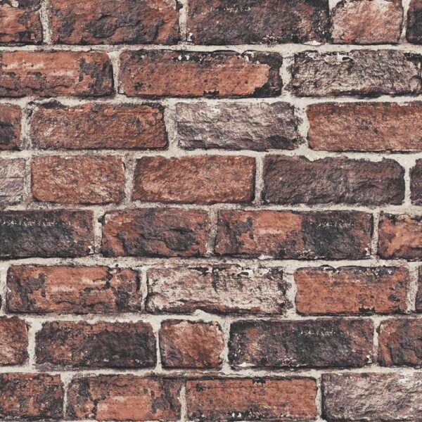 WALLPAPER PAPIER FRESCO RED BRICK WALL 102834