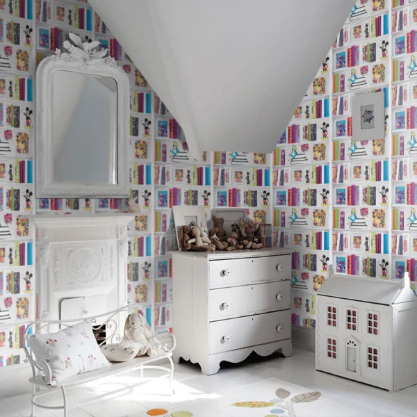 WALLPAPER PAPIER PEINT DISNEY BOOKSHELF 106455 – Image 4