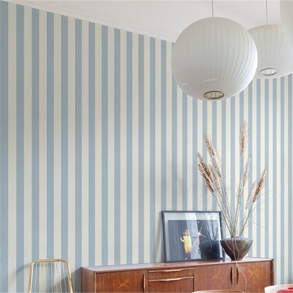 WALLPAPER PAPIER PASTEL BLUE STRIPE 100097 – Image 4