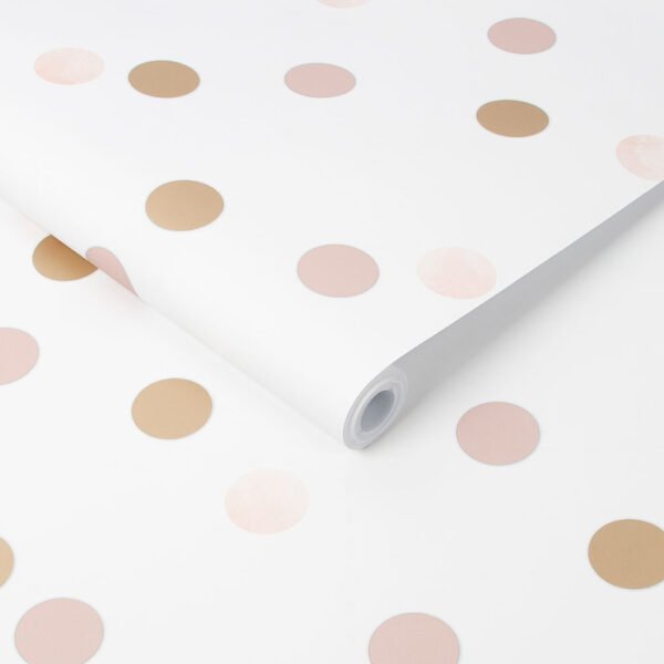 WALLPAPER PAPIER DOTTY POLKA SILVER 108563