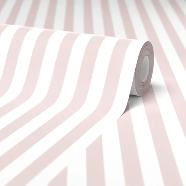 WALLPAPER PAPIER PASTEL PINK STRIPE 108558