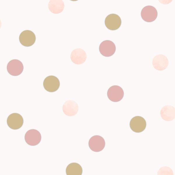 WALLPAPER PAPIER DOTTY POLKA PINK AMERICAN GOLD 108565