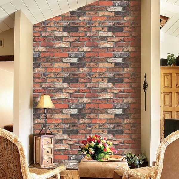 WALLPAPER PAPIER FRESCO RED BRICK WALL 102834 – Image 2