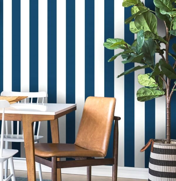 WALLPAPER PAPIER NAVY STRIPE 108557 – Image 2