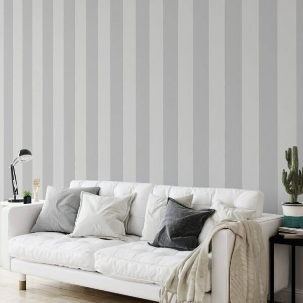 WALLPAPER PAPIER SILVER RAYURE 100100 – Image 2