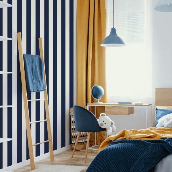 WALLPAPER PAPIER NAVY STRIPE 108557 – Image 3