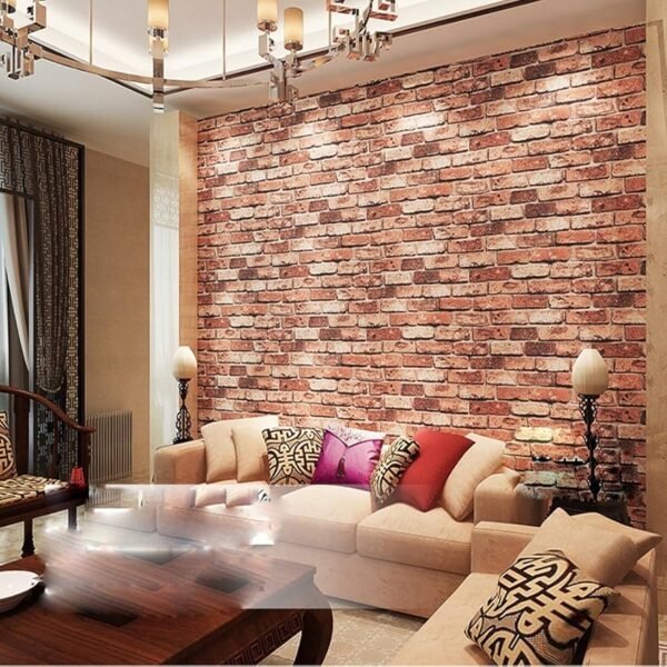 WALLPAPER PAPIER FRESCO RED BRICK WALL 102834 – Image 3