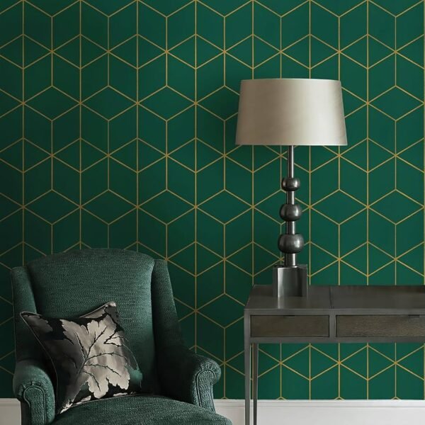 WALLPAPER PAPIER VI LYS 3D VERT EMERAUDE 51176604 – Image 2