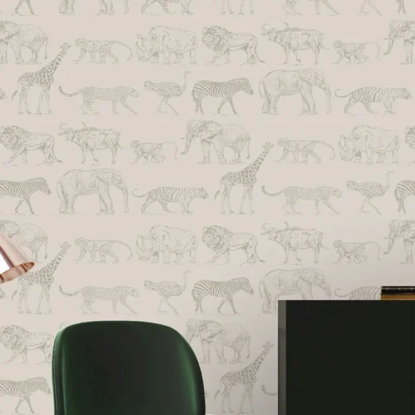 WALLPAPER PAPIER SAFARI CREAM 104894 – Image 2