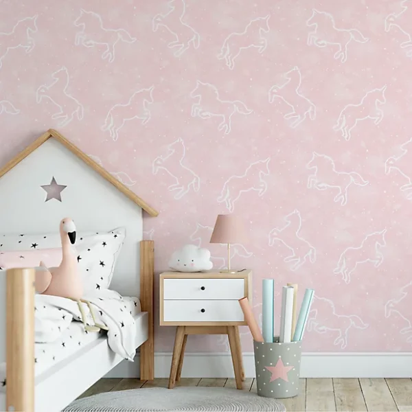 WALLPAPER PAPIER  ILLIMUCORN PINK-GLOW IN THE DARK 107645 – Image 3
