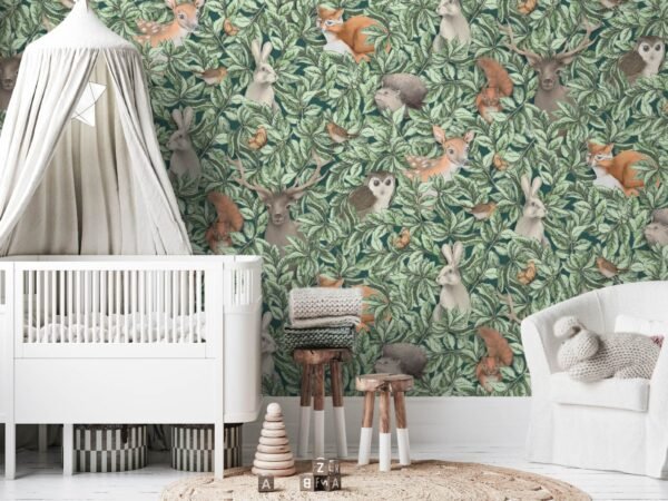 WALLPAPER PAPIER WOODLBAND ANIMALS NATURAL 108569 – Image 4