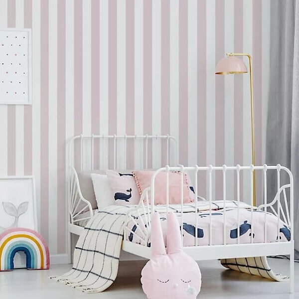 WALLPAPER PAPIER PASTEL PINK STRIPE 108558 – Image 3